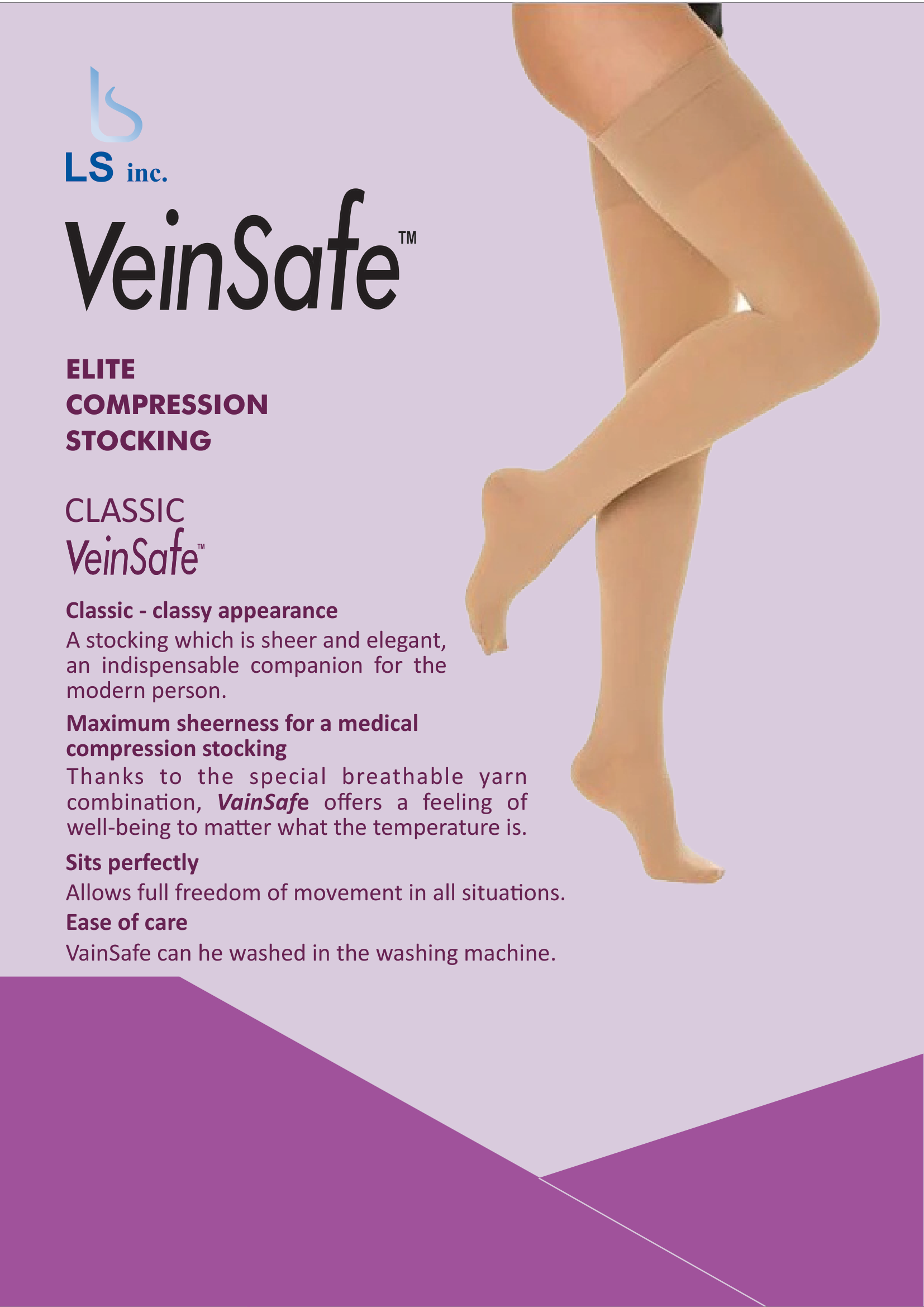 VeinSafe Class III Synthetic Compression Stockings